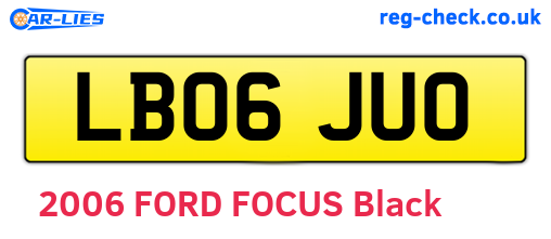 LB06JUO are the vehicle registration plates.