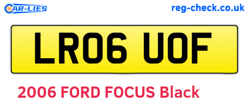 LR06UOF are the vehicle registration plates.