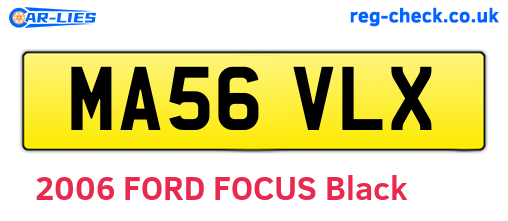 MA56VLX are the vehicle registration plates.