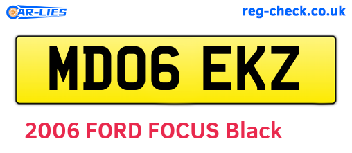 MD06EKZ are the vehicle registration plates.