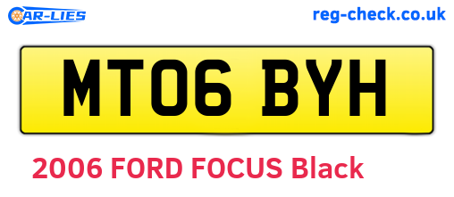 MT06BYH are the vehicle registration plates.