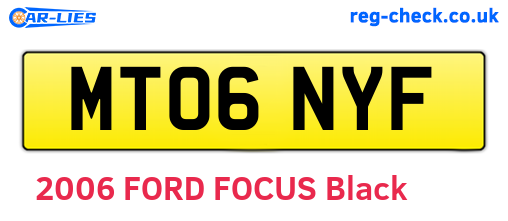 MT06NYF are the vehicle registration plates.