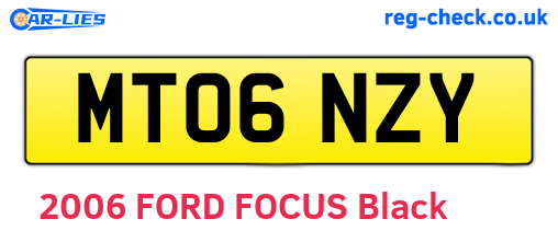 MT06NZY are the vehicle registration plates.