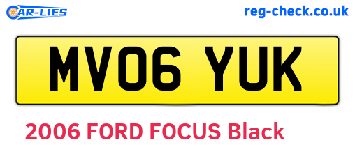 MV06YUK are the vehicle registration plates.