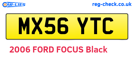 MX56YTC are the vehicle registration plates.