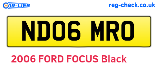 ND06MRO are the vehicle registration plates.