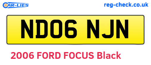 ND06NJN are the vehicle registration plates.