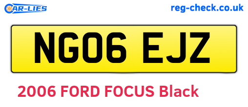 NG06EJZ are the vehicle registration plates.