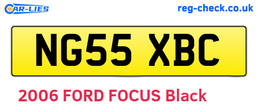 NG55XBC are the vehicle registration plates.