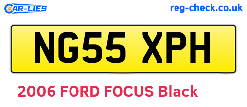 NG55XPH are the vehicle registration plates.