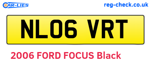 NL06VRT are the vehicle registration plates.
