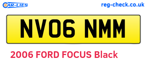NV06NMM are the vehicle registration plates.