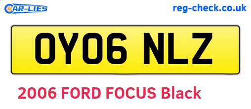 OY06NLZ are the vehicle registration plates.