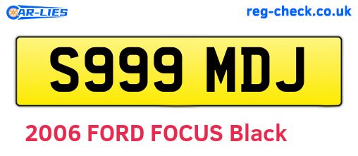 S999MDJ are the vehicle registration plates.