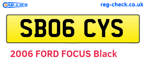SB06CYS are the vehicle registration plates.
