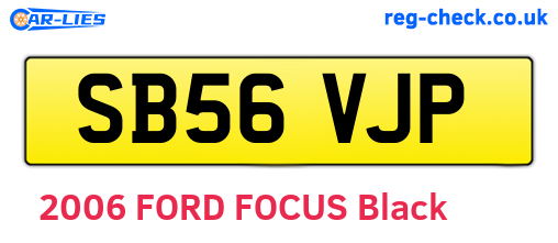 SB56VJP are the vehicle registration plates.