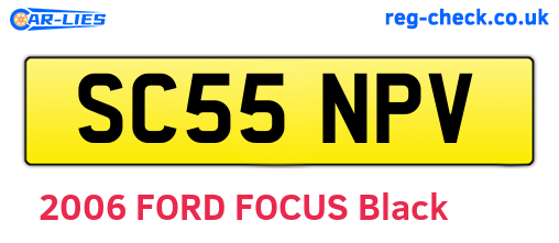 SC55NPV are the vehicle registration plates.