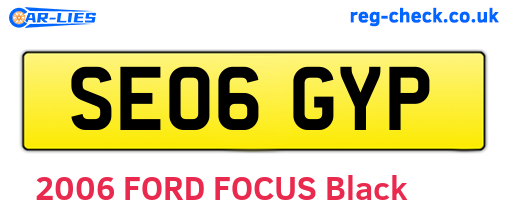 SE06GYP are the vehicle registration plates.