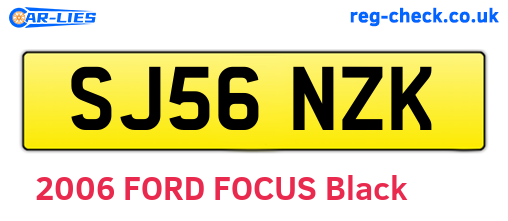 SJ56NZK are the vehicle registration plates.