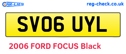 SV06UYL are the vehicle registration plates.