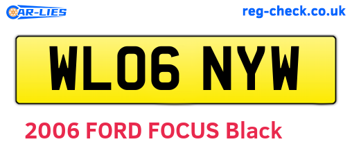 WL06NYW are the vehicle registration plates.