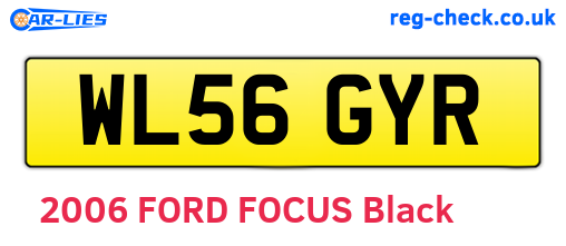 WL56GYR are the vehicle registration plates.