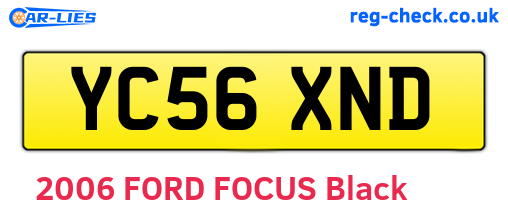 YC56XND are the vehicle registration plates.