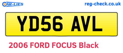 YD56AVL are the vehicle registration plates.