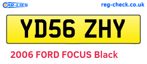 YD56ZHY are the vehicle registration plates.