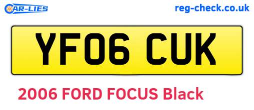 YF06CUK are the vehicle registration plates.