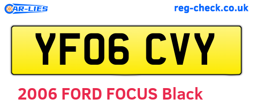 YF06CVY are the vehicle registration plates.