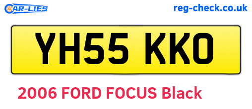 YH55KKO are the vehicle registration plates.