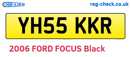 YH55KKR are the vehicle registration plates.