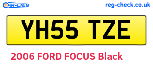 YH55TZE are the vehicle registration plates.
