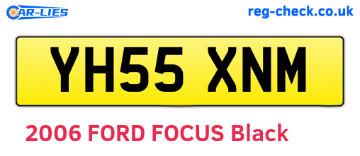 YH55XNM are the vehicle registration plates.