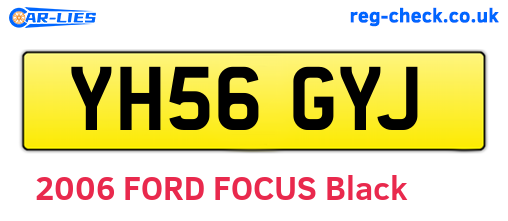 YH56GYJ are the vehicle registration plates.