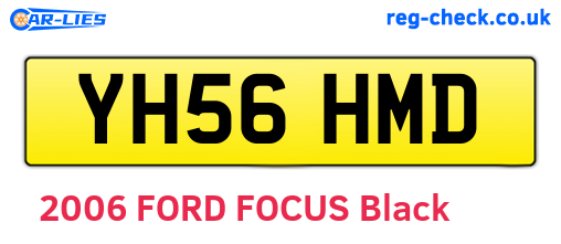 YH56HMD are the vehicle registration plates.