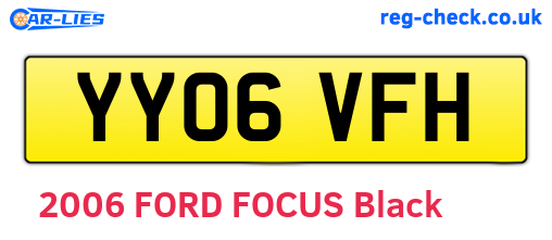 YY06VFH are the vehicle registration plates.