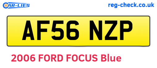 AF56NZP are the vehicle registration plates.