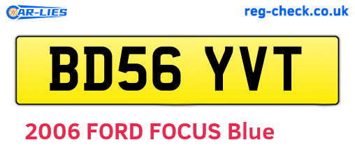 BD56YVT are the vehicle registration plates.