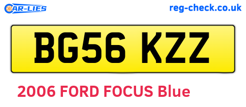BG56KZZ are the vehicle registration plates.