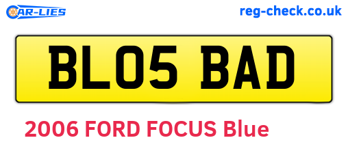 BL05BAD are the vehicle registration plates.