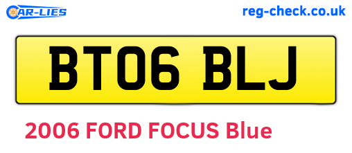 BT06BLJ are the vehicle registration plates.