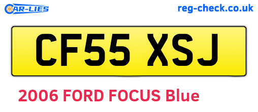 CF55XSJ are the vehicle registration plates.