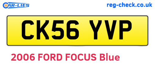 CK56YVP are the vehicle registration plates.