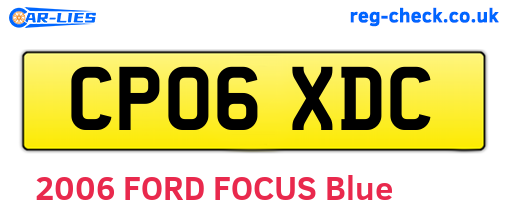 CP06XDC are the vehicle registration plates.