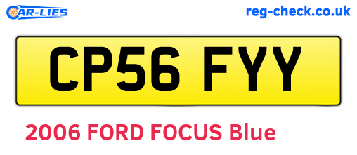 CP56FYY are the vehicle registration plates.