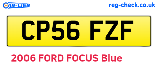 CP56FZF are the vehicle registration plates.
