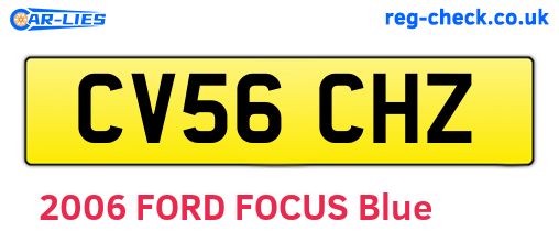 CV56CHZ are the vehicle registration plates.
