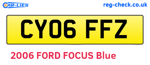 CY06FFZ are the vehicle registration plates.